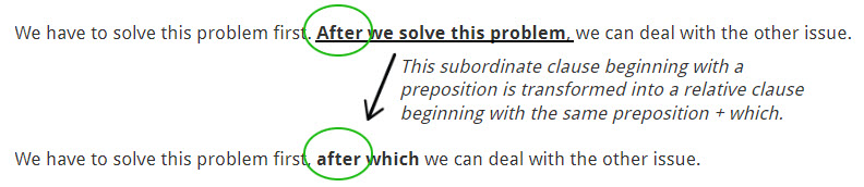 Relative clause beginning with a preposition